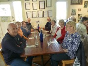 32 - George C, Pam McN, Rosemary P, Colin B, Ian & Gill J, Pat B, Barb C waiting for lunch