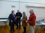 9 - Jill J, President Inducting of New Members - John R, Meg & Phil A