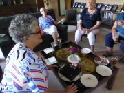 2 - Lynda R & her birthday cake, Rosalie O, Marg H