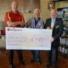 AGM 2014 - Presentation of sponsorship cheque from Pinewood Community Bank