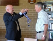 AGM 2014 Gordon Pyke, President Monash Rotary inducting our new President.